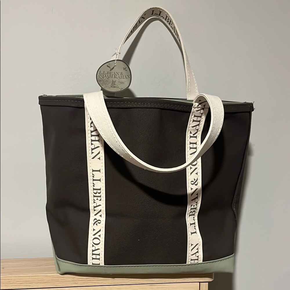 L.L.Bean & Noah Black and Green Tote Bag